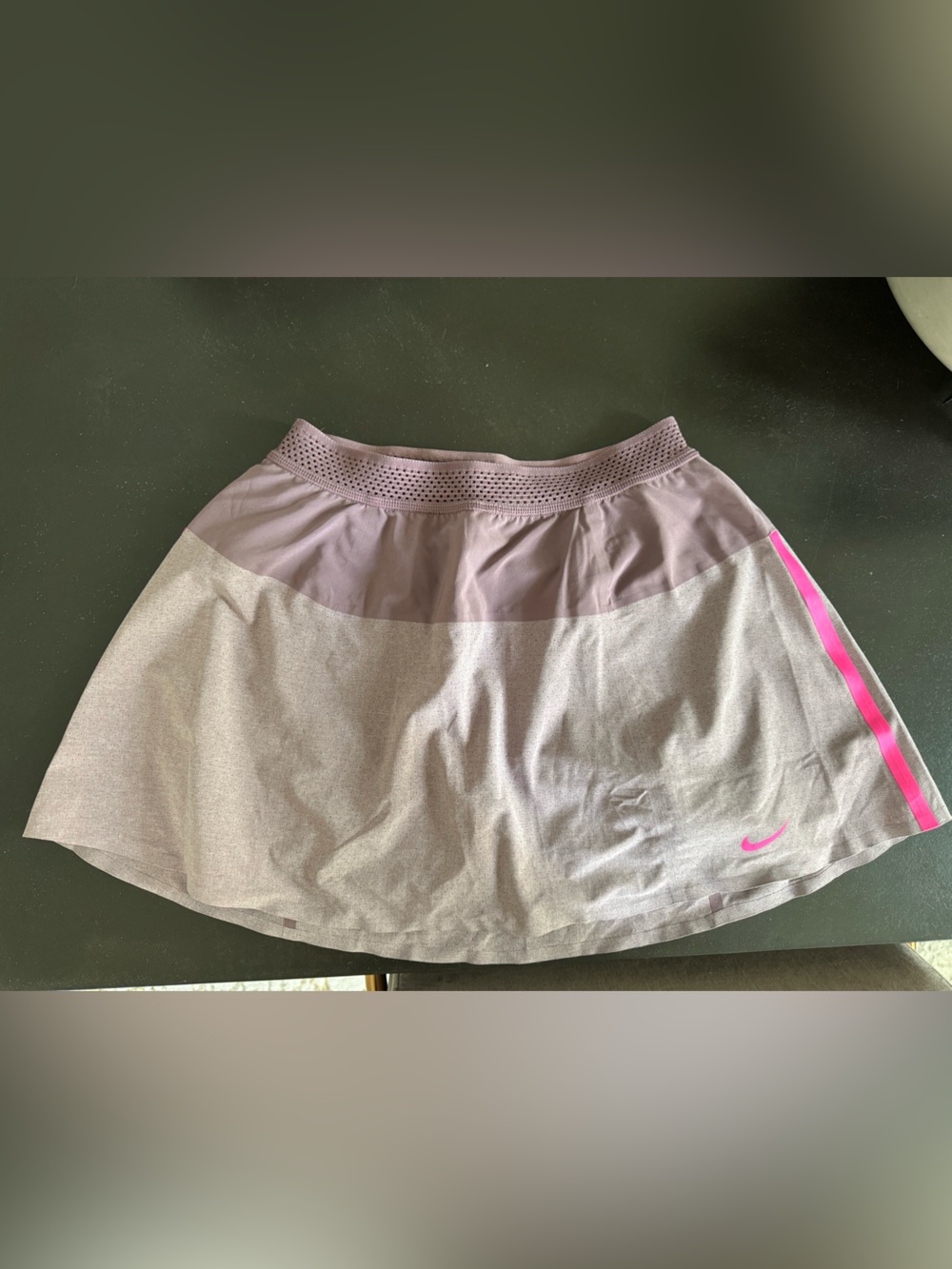 Nike Two-Tone Mauve Athletic Skirt with Pink Trim